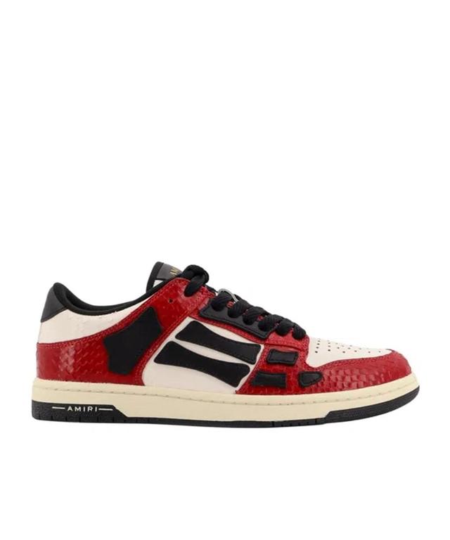 AMIRI Panelled Skel Low Top Sneakers In Red Product Image