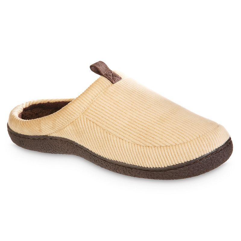 isotoner Advanced Memory Foam Corduroy Hoodback ECO Comfort Mens Slippers Product Image