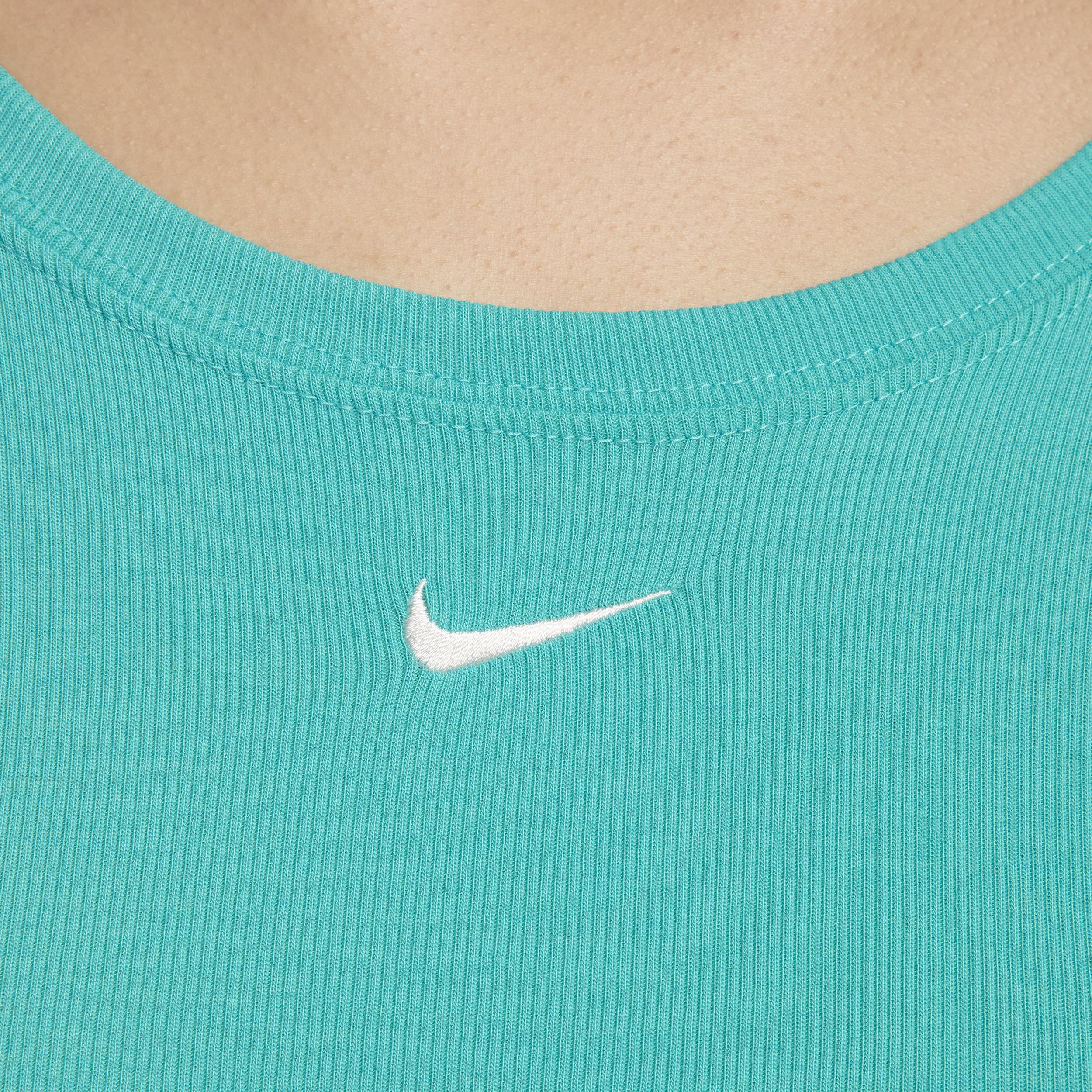 Women's Nike Sportswear Chill Knit Tight Scoop-Back Short-Sleeve Mini-Rib Top Product Image