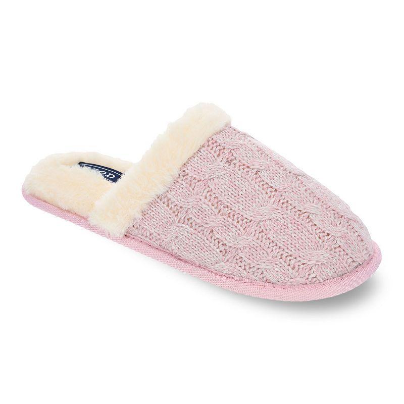 IZOD Cable Knit Womens Scuff Slippers Product Image