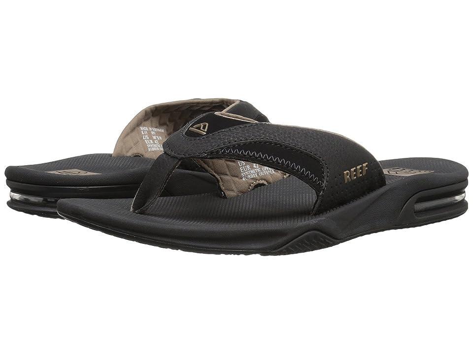 Reef Mens Fanning Thong Sandals with Bottle Opener - Black Product Image