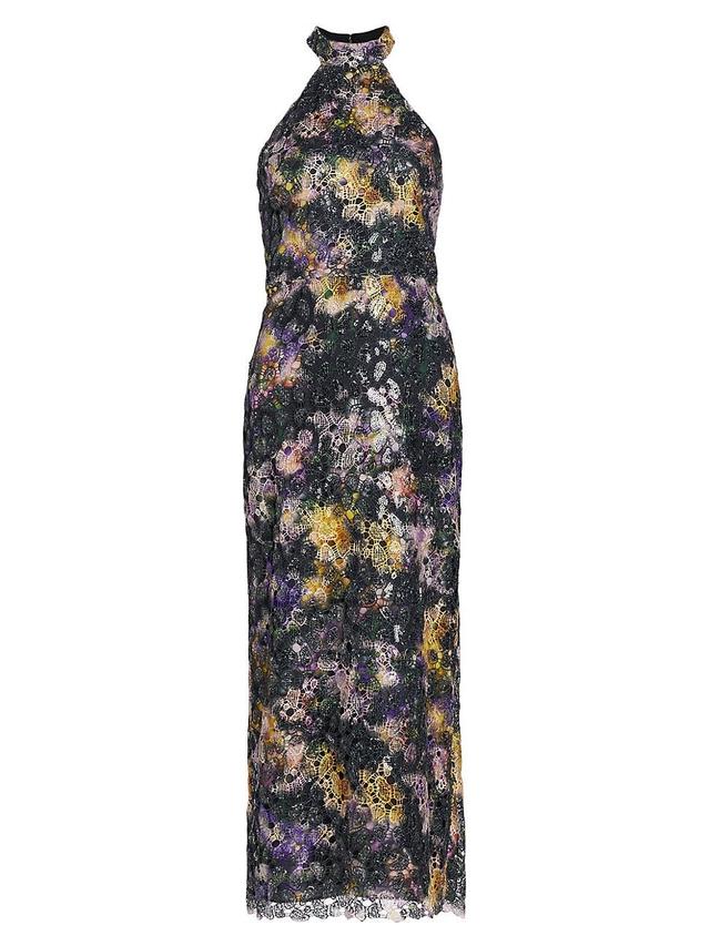 Womens Leaha Floral Lace Midi-Dress Product Image