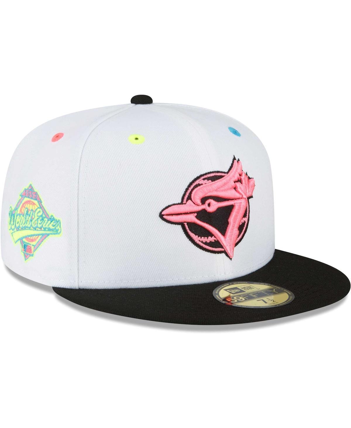 Mens New Era White Toronto Blue Jays Neon Eye 59FIFTY Fitted Hat Product Image