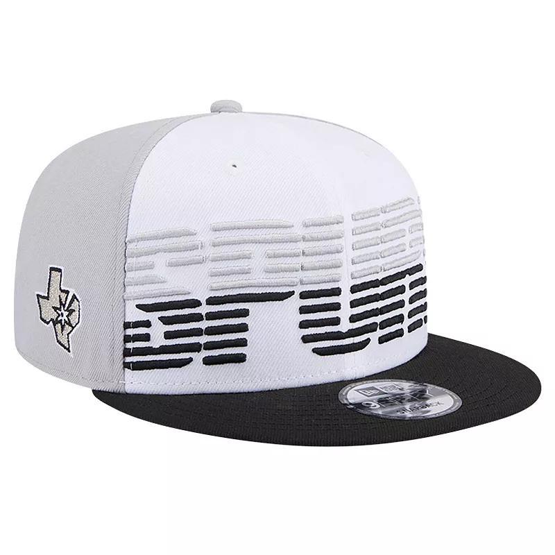 Mens New Era /Black San Antonio Spurs Throwback Gradient Tech Font 9FIFTY Snapback Hat Product Image