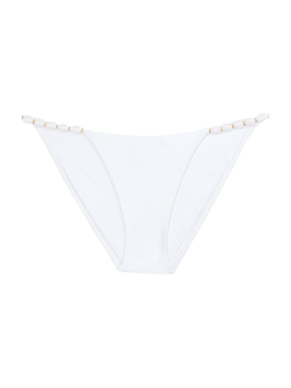 Womens Full-Coverage Beaded Bikini Bottom Product Image