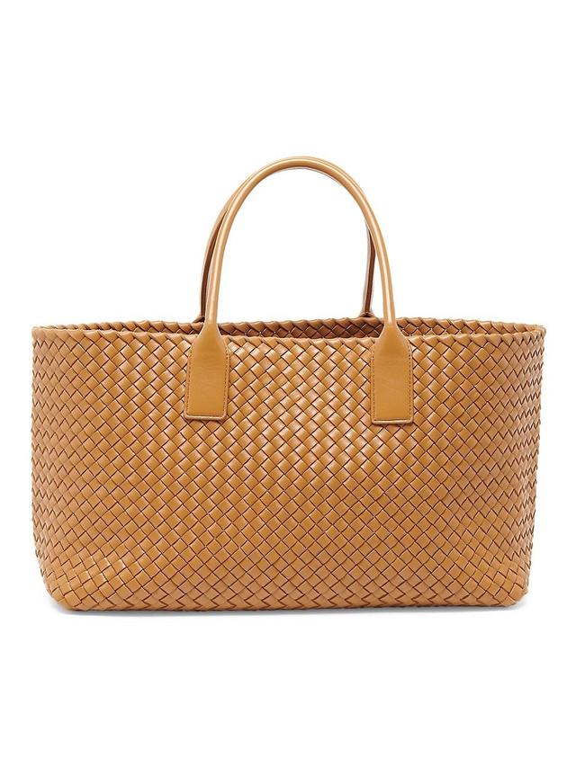 Womens Medium Cabat Leather Tote Product Image