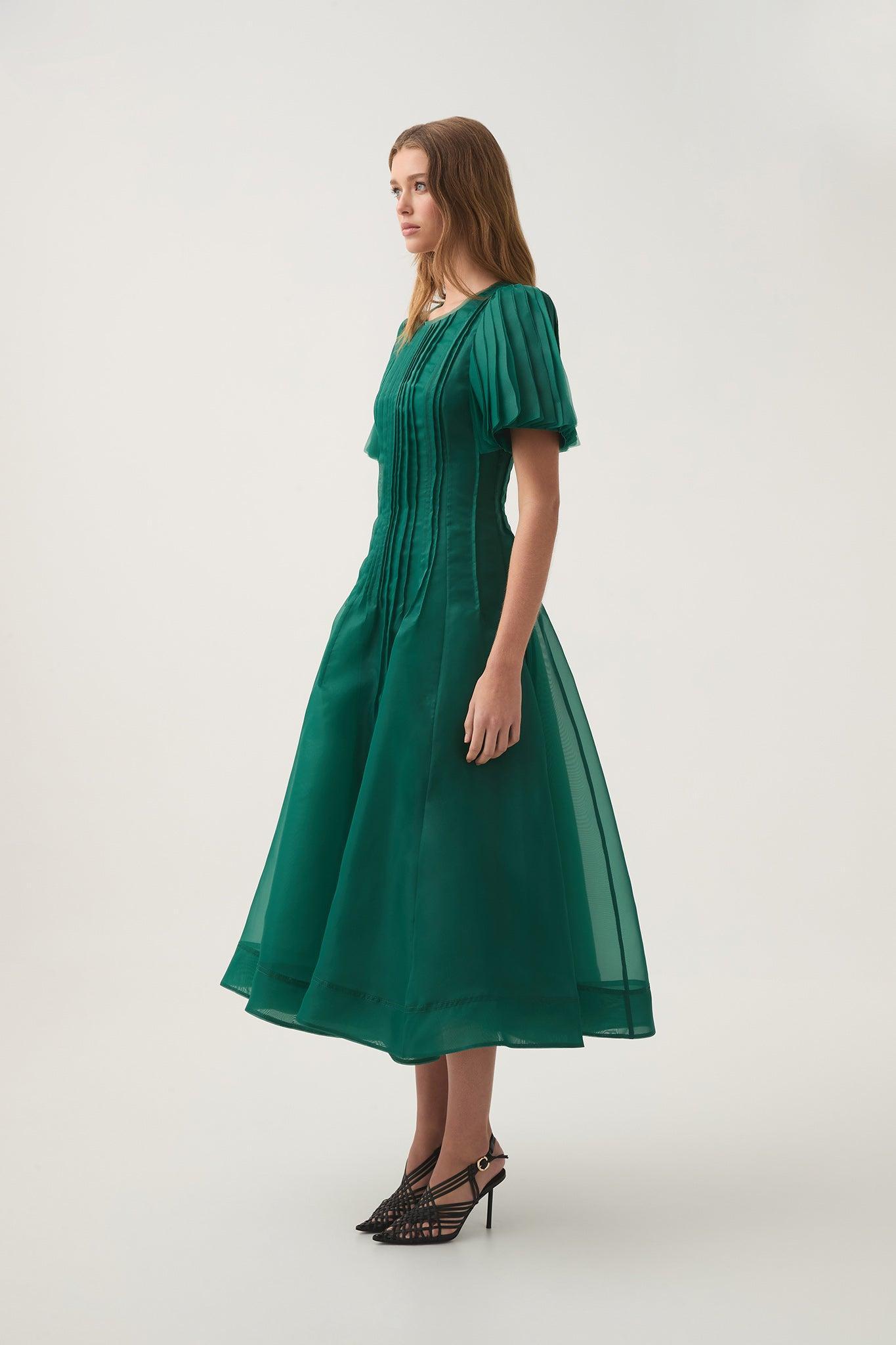 Nova Pleated Midi Dress Product Image