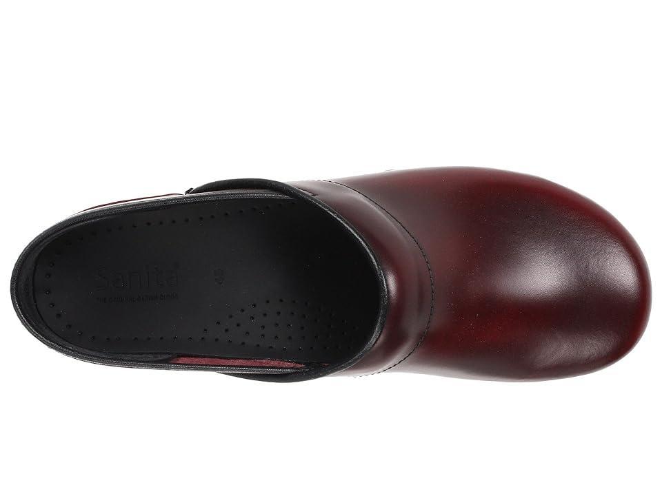 Sanita Professional Cabrio - Mens (Bordeaux Brush Off Leather) Men's Clog Shoes Product Image