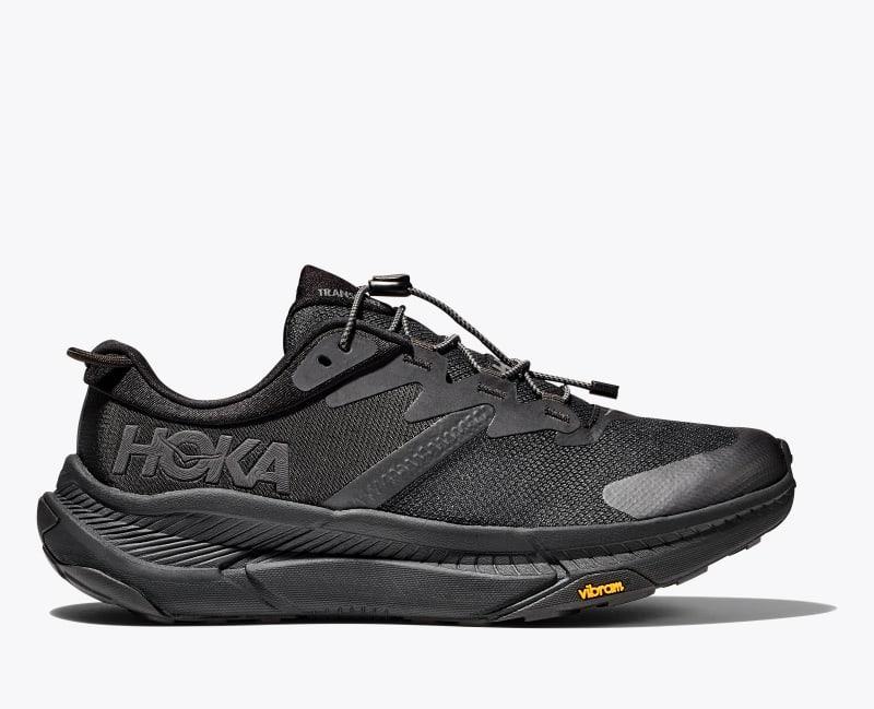 HOKA Womens Transport Shoes in Black/Alabaster, Size 7.5 W Product Image