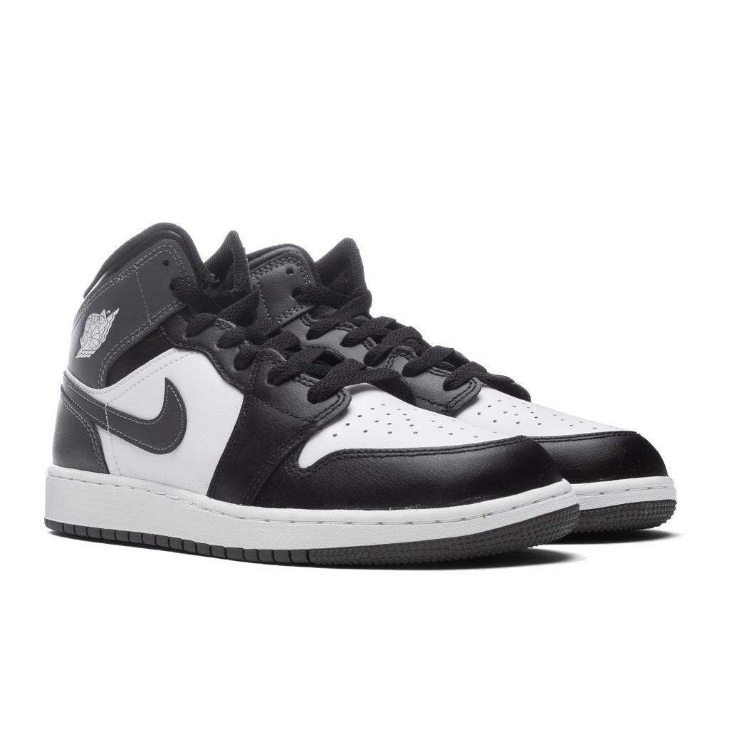 Air Jordan 1 Mid (GS) - Black/Iron Grey/White Male Product Image