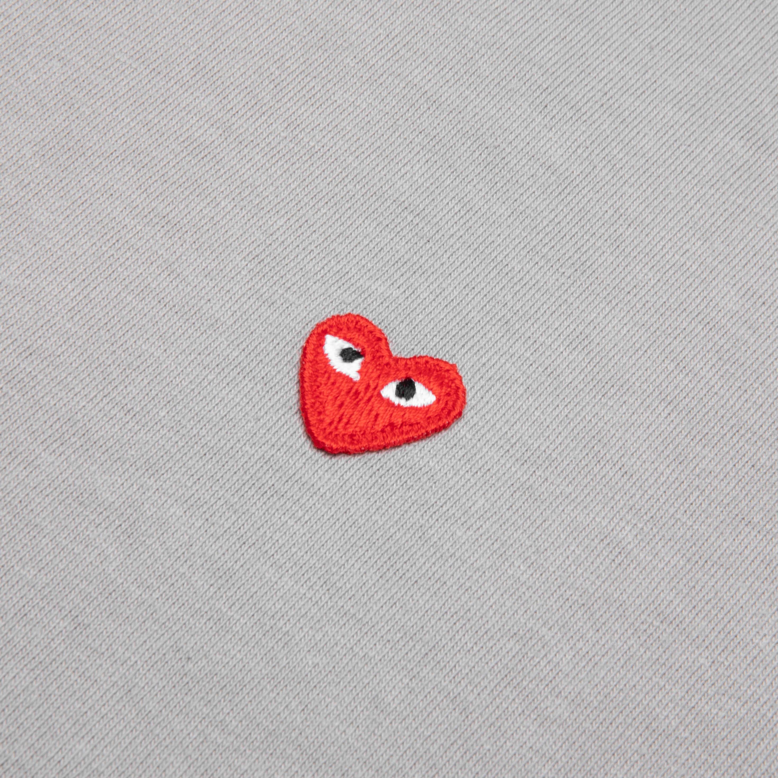 Small Red Heart T-Shirt - Grey Male Product Image