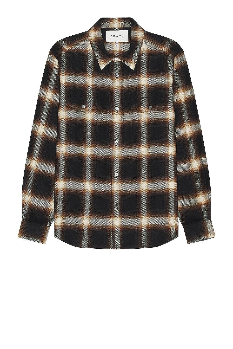 FRAME Plaid Brushed Cotton Button-Up Shirt Product Image