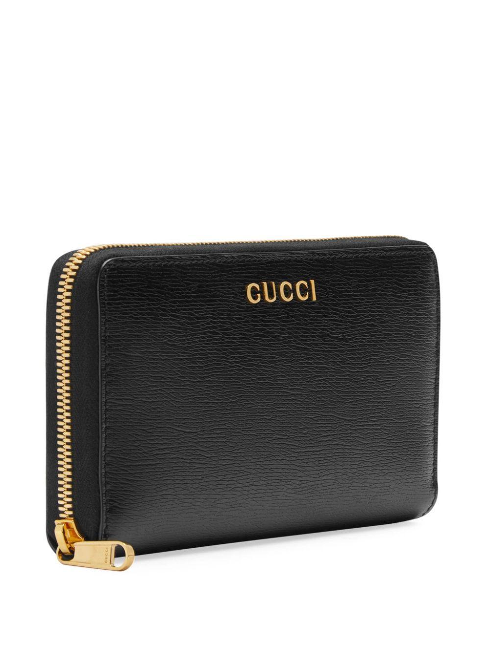 Logo-plaque Leather Wallet In Black Product Image