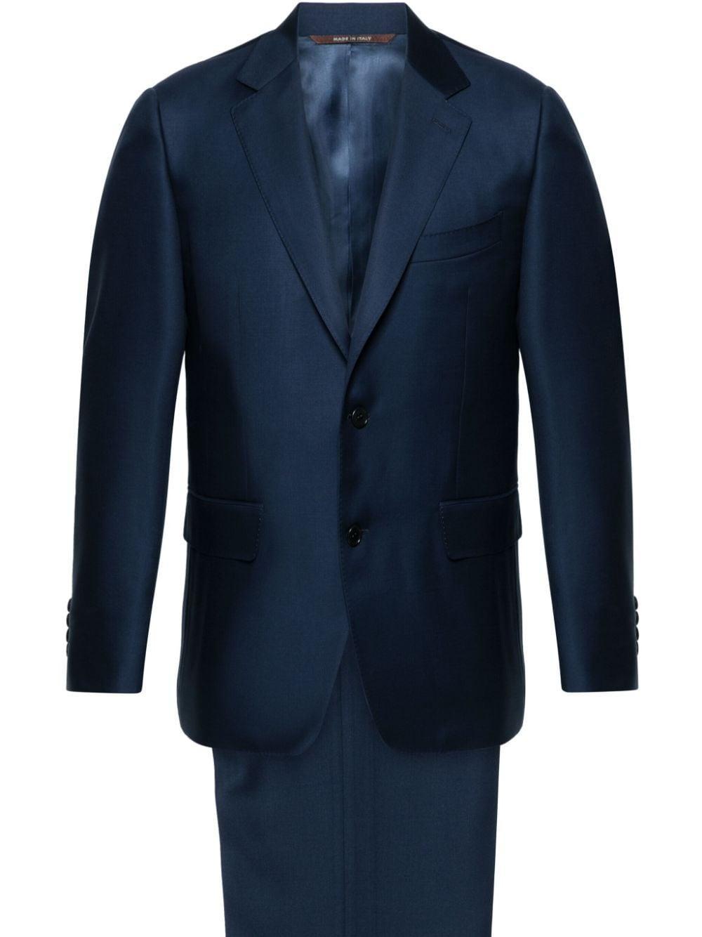 CANALI Single-breasted Suit In Blue Product Image