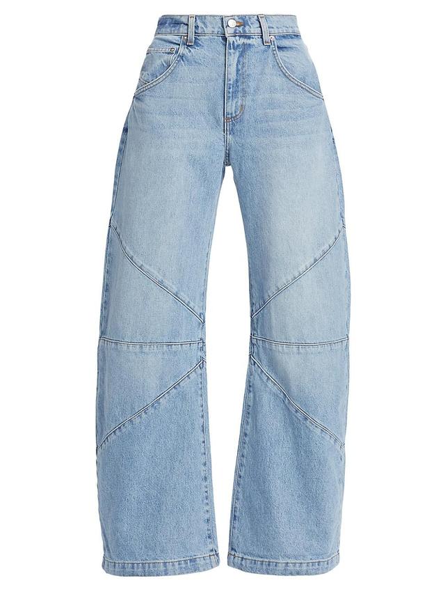 Womens Fredric High-Rise Bowed Wide-Leg Jeans Product Image