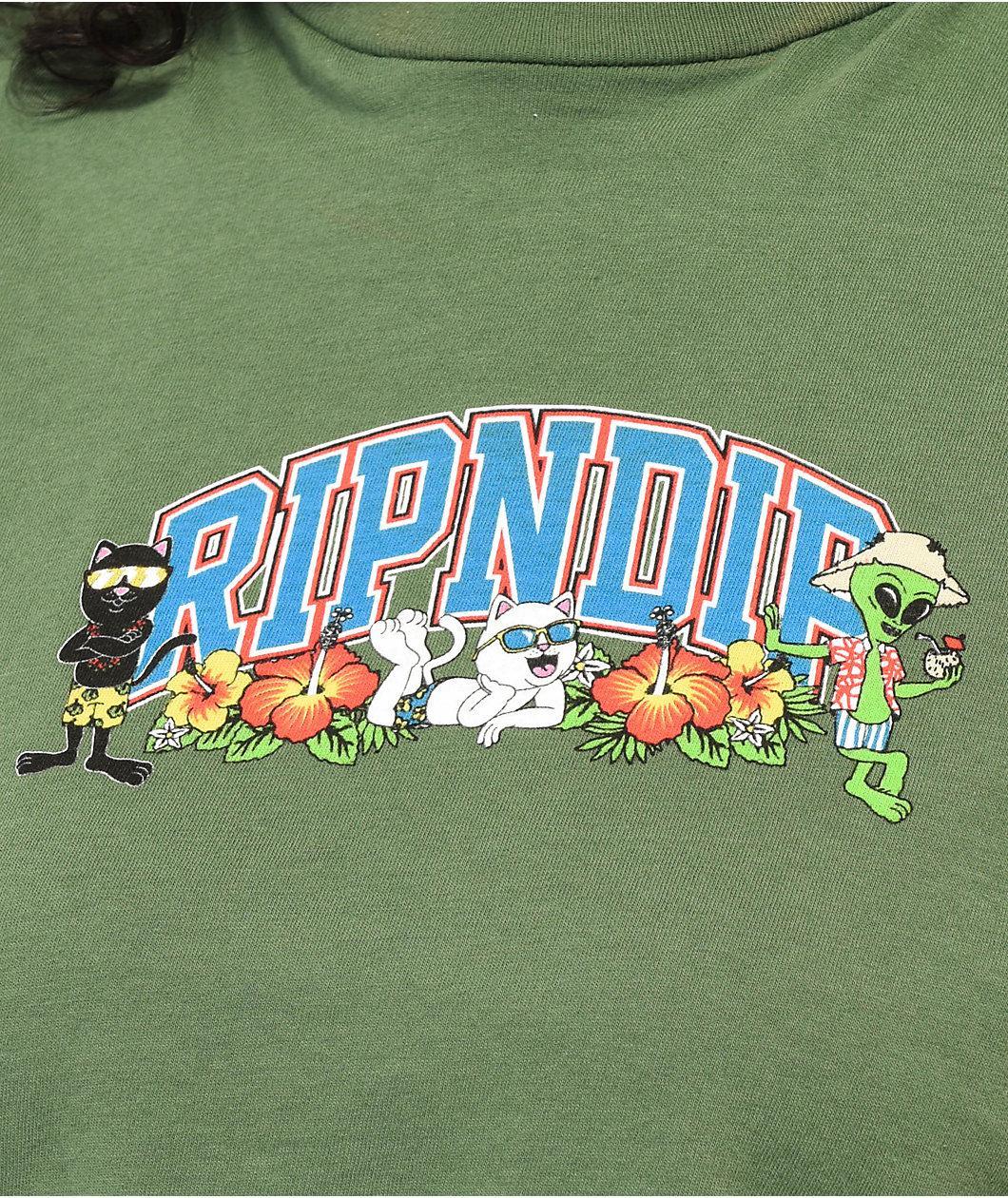 RIPNDIP Summer Friends Green Crop Tank Top Product Image