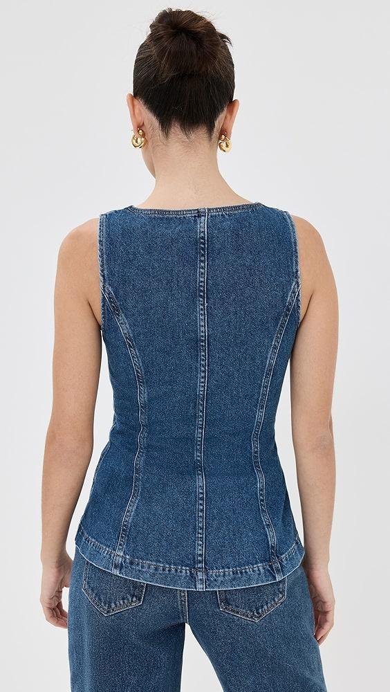 Reformation Ophelia Denim Top | Shopbop Product Image