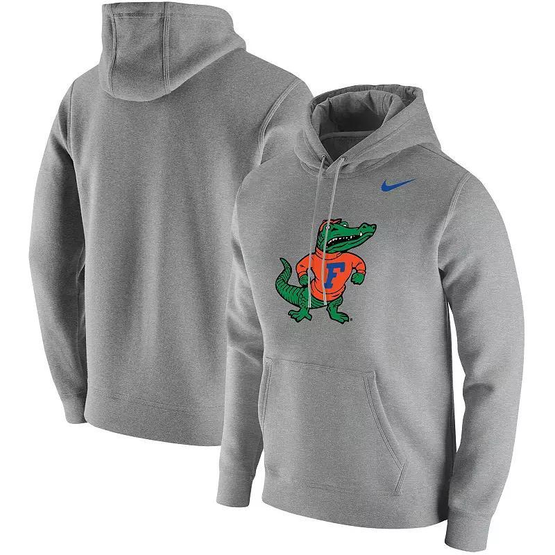 Mens Nike Heathered Gray Florida Gators Vintage School Logo Pullover Hoodie Product Image