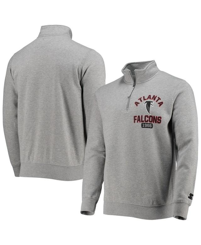 Mens Starter Gray Atlanta Falcons Throwback Heisman Quarter-Zip Jacket Product Image