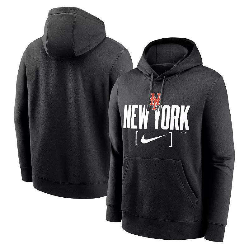 New York Mets Club Slack Nike Men's MLB Pullover Hoodie Product Image