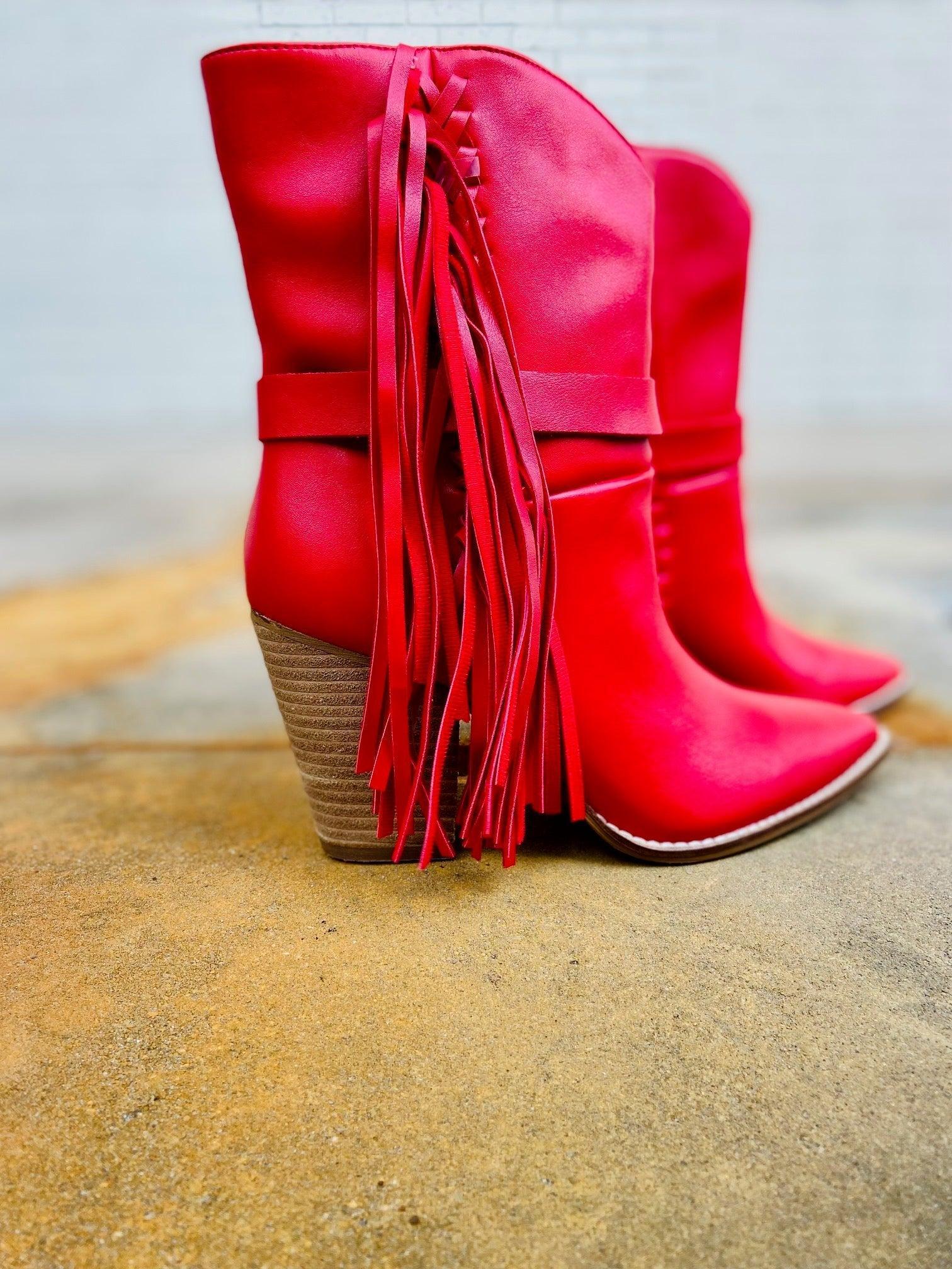 Lady In Red Boots Product Image