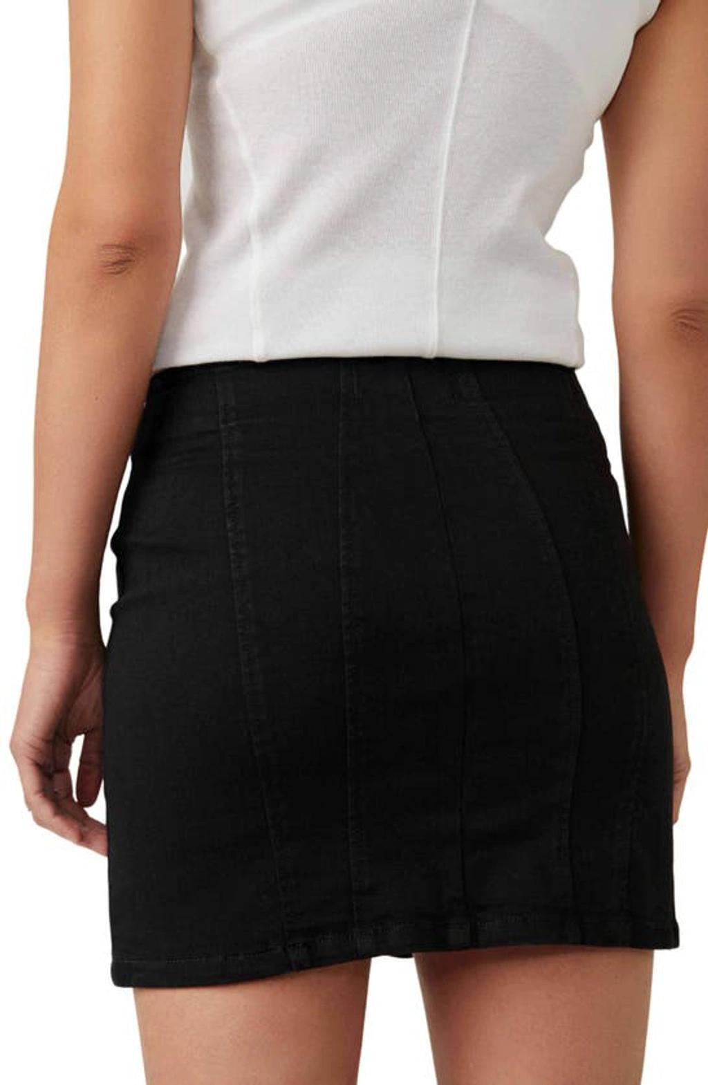 Layla Denim Mini Skirt In Black Product Image