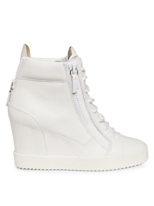 Womens 75MM Leather High-Top Sneakers Product Image