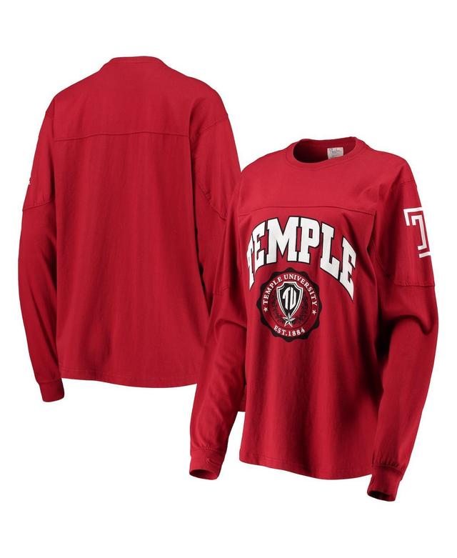 Womens Pressbox Cherry Temple Owls Edith Long Sleeve T-shirt Product Image