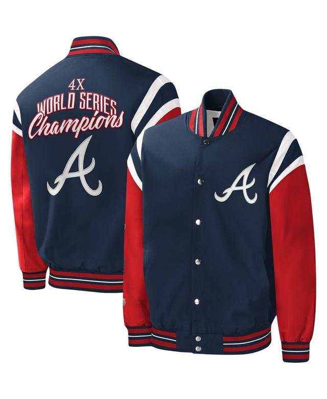 Mens G-III Sports by Carl Banks Atlanta Braves Title Holder Full-Snap Varsity Jacket Blue Product Image