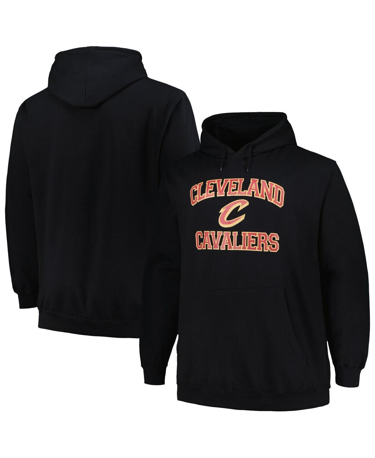 Mens Black Cleveland Cavaliers Big and Tall Heart and Soul Pullover Hoodie Product Image