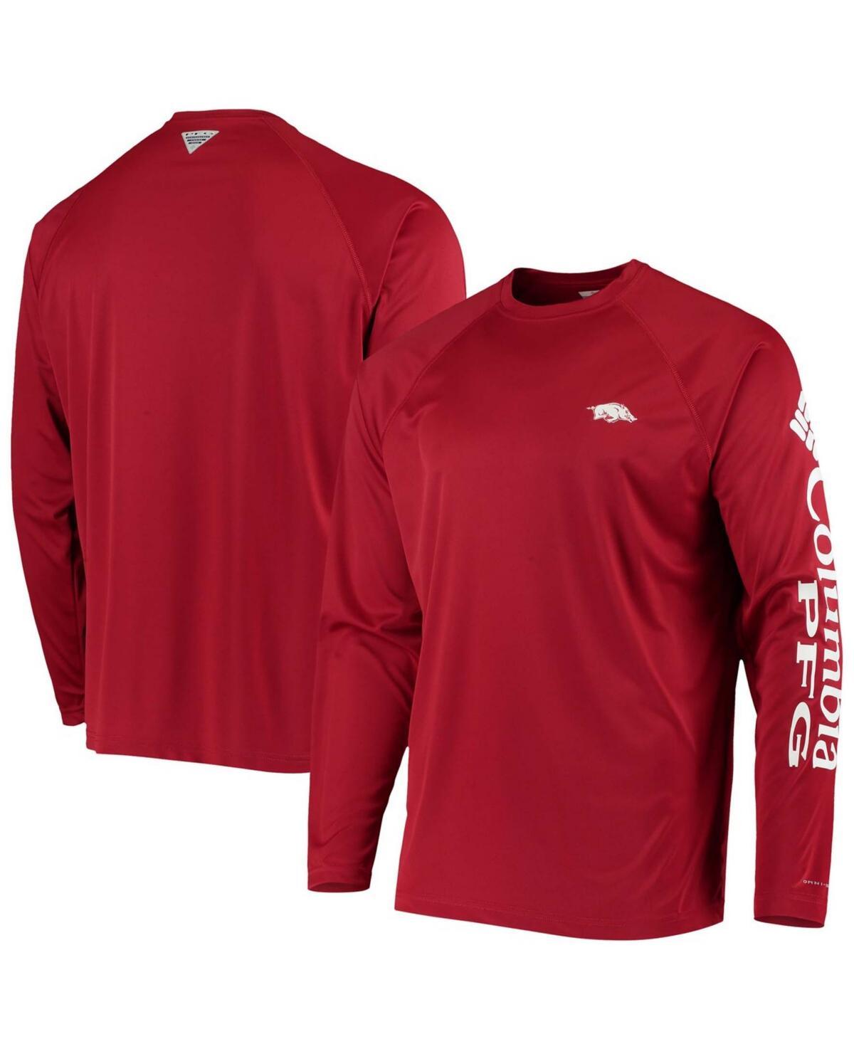 Mens Pfg Cardinal Arkansas Razorbacks Terminal Tackle Omni-Shade Long Sleeve T-shirt Product Image