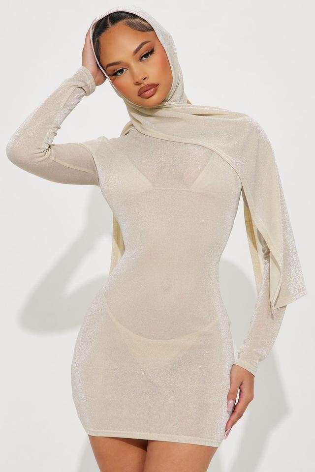 Chani Metallic Mini Dress Set - Nude Product Image