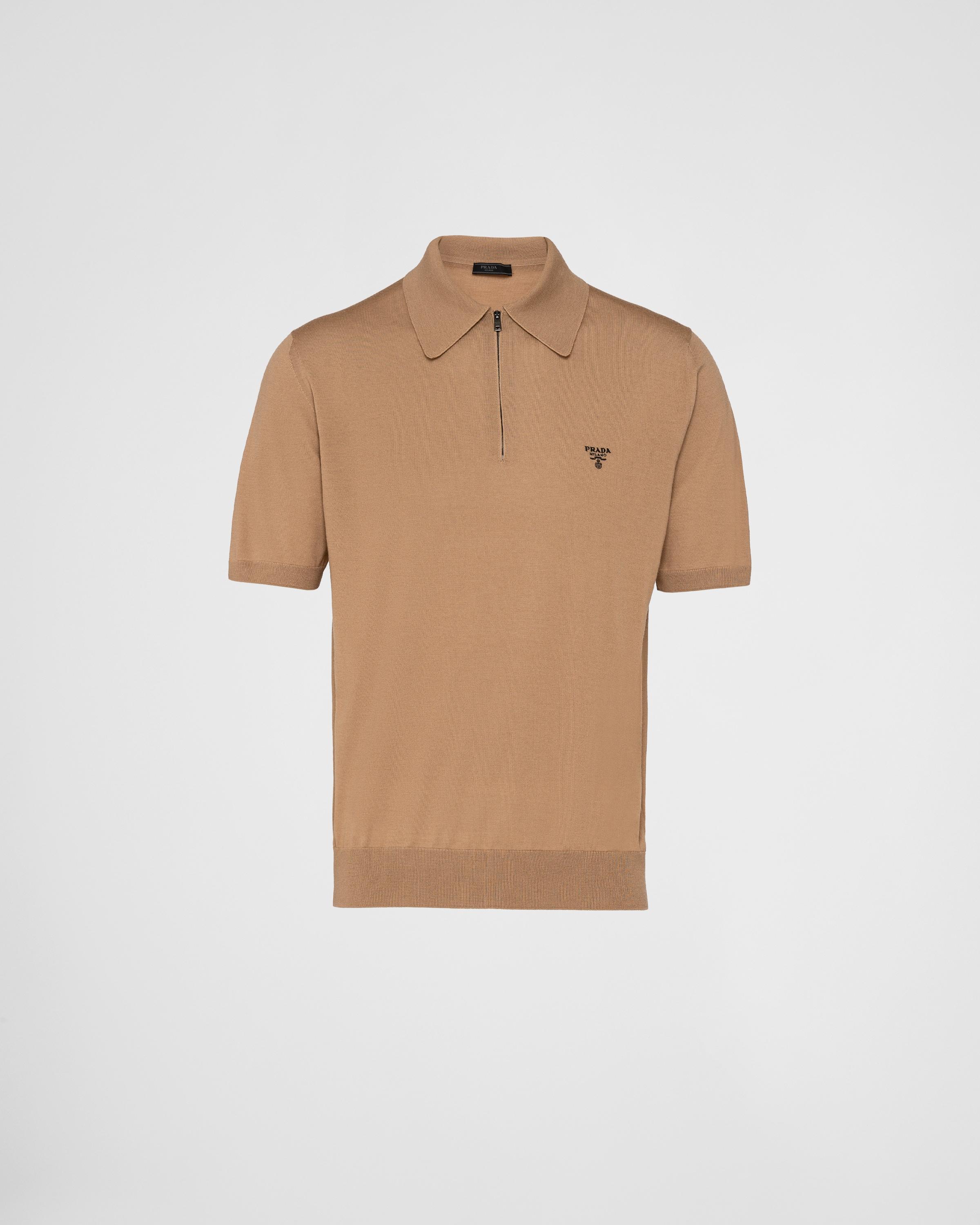 Superfine wool polo shirt product image