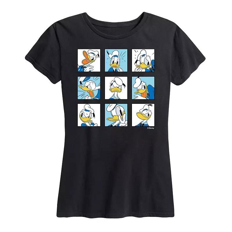 Disneys Donald Duck Womens Grid Graphic Tee Product Image