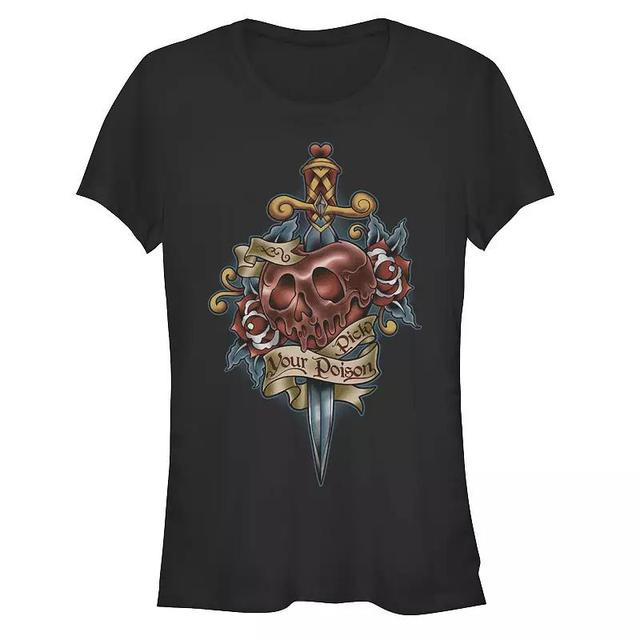 Disneys Snow White and the Seven Dwarf Womens Pick Your Poison Apple Tee, Girls Product Image