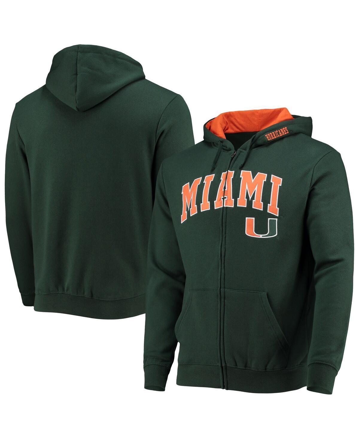 Mens Green Miami Hurricanes Arch Logo 3.0 Full-Zip Hoodie Product Image