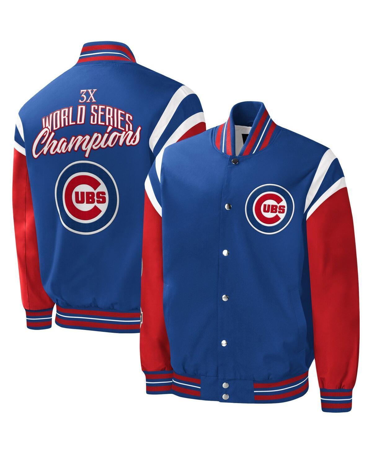 Mens G-iii Sports by Carl Banks Royal Chicago Cubs Title Holder Full-Snap Varsity Jacket Product Image