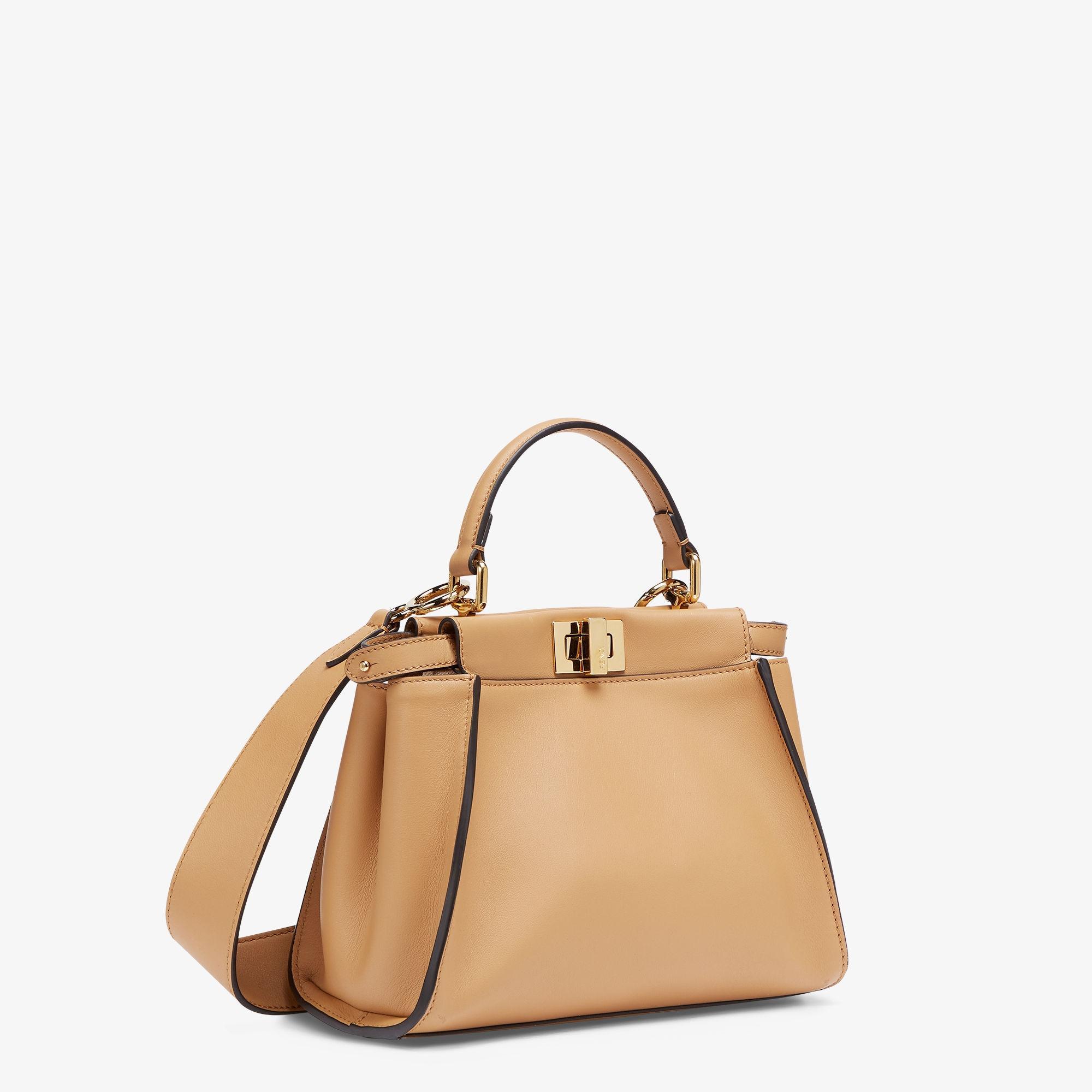 Peekaboo MiniBeige leather bag Product Image