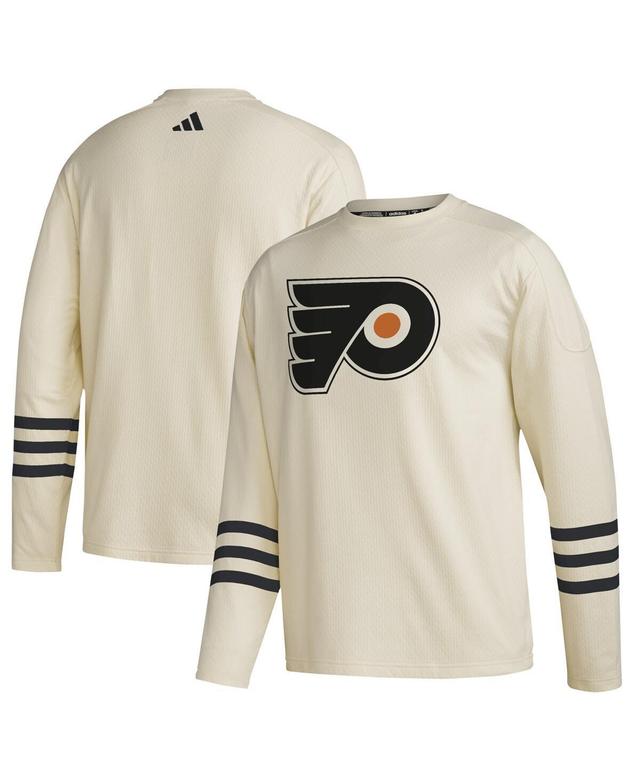 Mens adidas Cream Philadelphia Flyers AEROREADYPullover Sweater Product Image