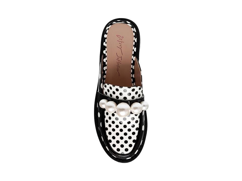 Blue by Betsey Johnson Norah White Polka Dot) Women's Flat Shoes Product Image