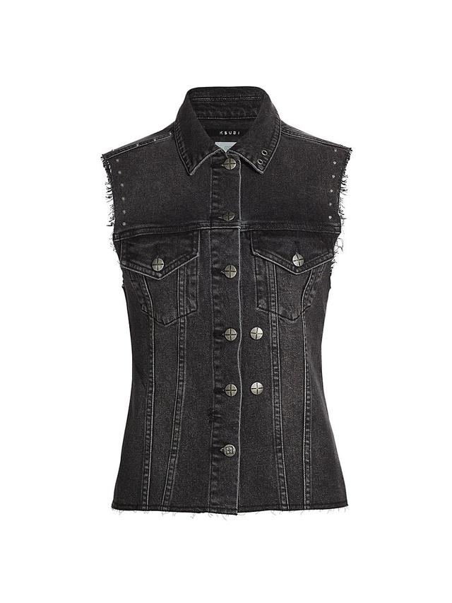 Womens Paradise Lost Spark Denim Vest Product Image