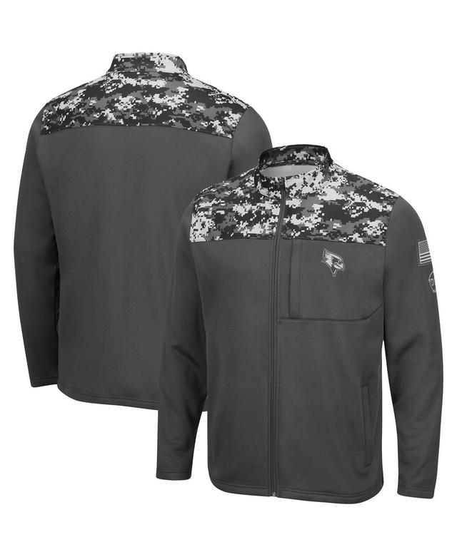 Mens Colosseum Charcoal Illinois State Redbirds OHT Military Appreciation Digi Camo Full-Zip Jacket Product Image