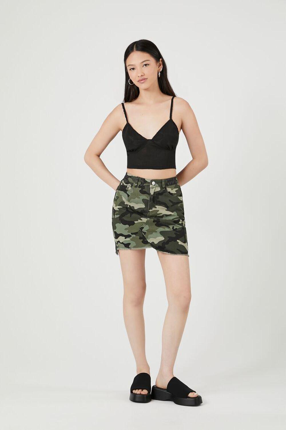 Twill Camo Print Mini Skirt | Forever 21 product image