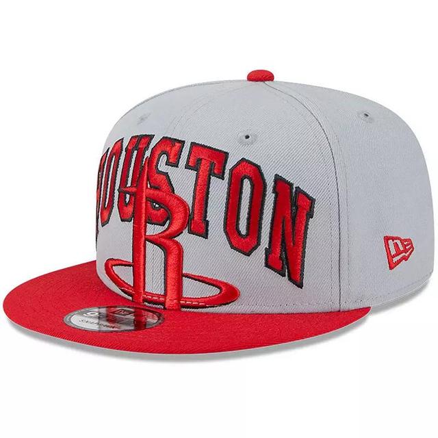 Mens New Era Gray/Red Houston Rockets Tip-Off Two-Tone 9FIFTY Snapback Hat Product Image