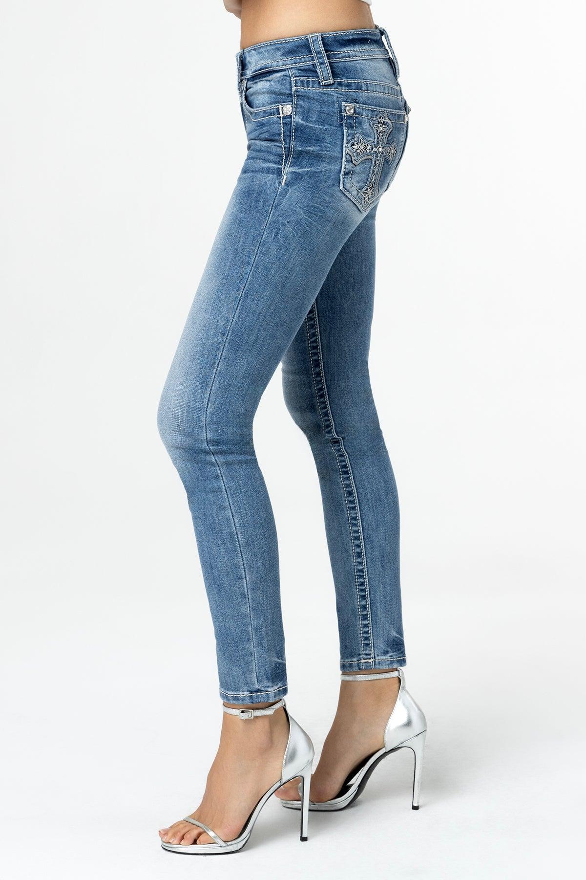 Emily Cross Skinny Jeans Product Image