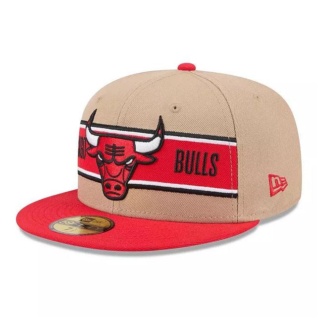 Mens New Era Tan/Red Chicago Bulls 2024 NBA Draft 59FIFTY Fitted Hat Product Image