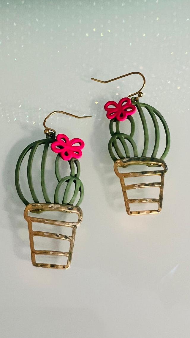 Potted Cacti Earrings Product Image