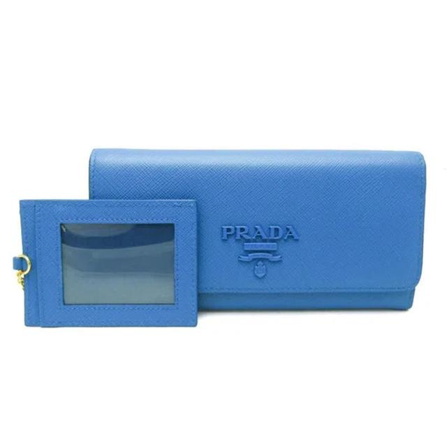 Saffiano Leather Wallet () In Blue Product Image