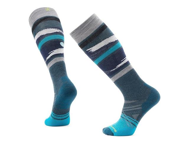 Smartwool Ski Full Cushion Midnight Ski Pattern Over The Calf Socks (Twilight Blue) Men's Crew Cut Socks Shoes Product Image