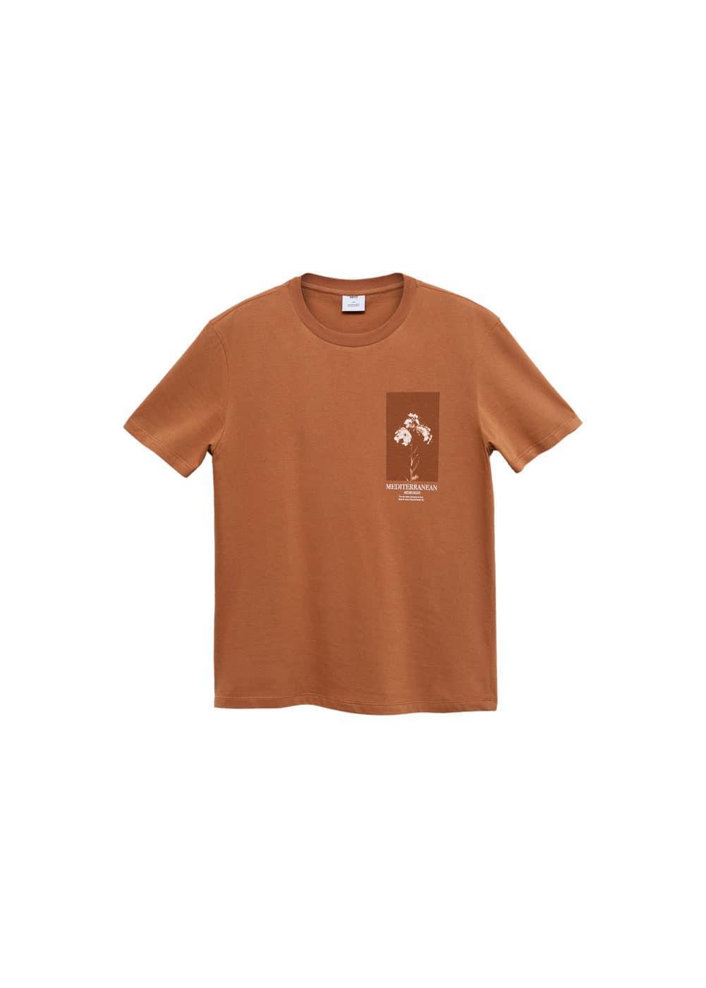 MANGO MAN - 100% cotton slim-fit t-shirt burnt orangeMen Product Image